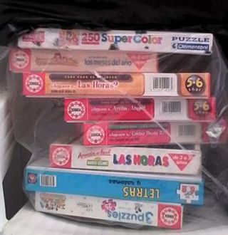 Coches, Dinosaurios, puzzles, camión  bomberos