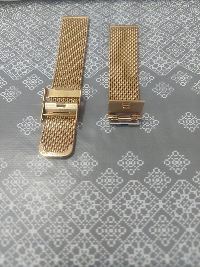 Correa reloj milanesa dorada