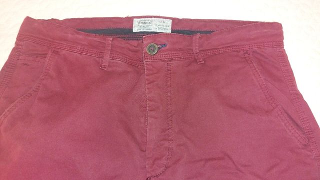Pantalón chino granate slim fit