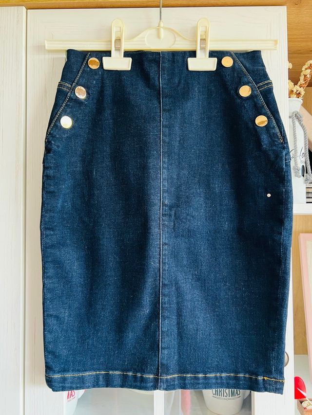 Falda vaquera azul - Talla S