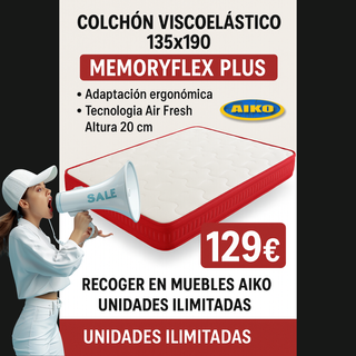 Colchón viscoelástico AIKO 135x190