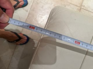 Sofá cama blanco piel - metal