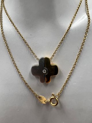 Collar Cruz Oro y Plata