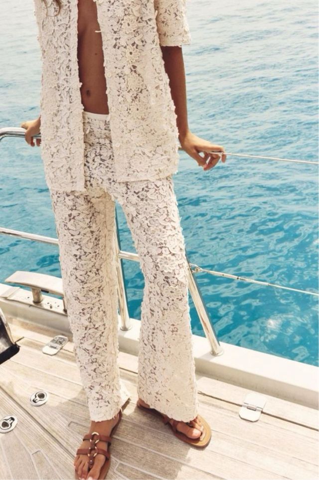 Pantalones Zara crochet talla M