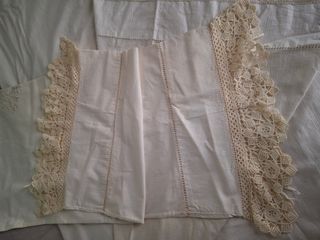 Sábanas antiguas de algodón y lino