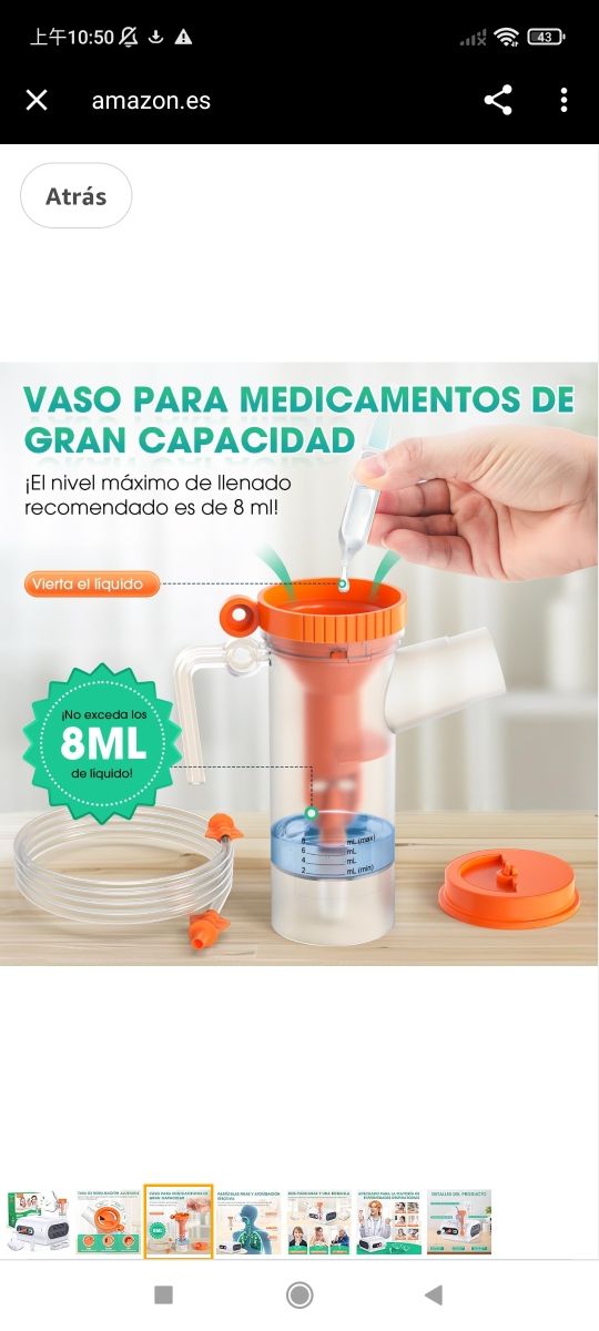 Eyenurse Nebulizador para adultos y niños, nebuliz