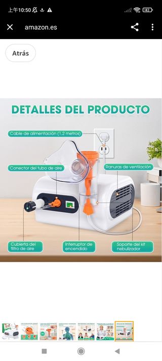 Eyenurse Nebulizador para adultos y niños, nebuliz