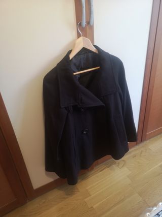 Abrigo paño marrón