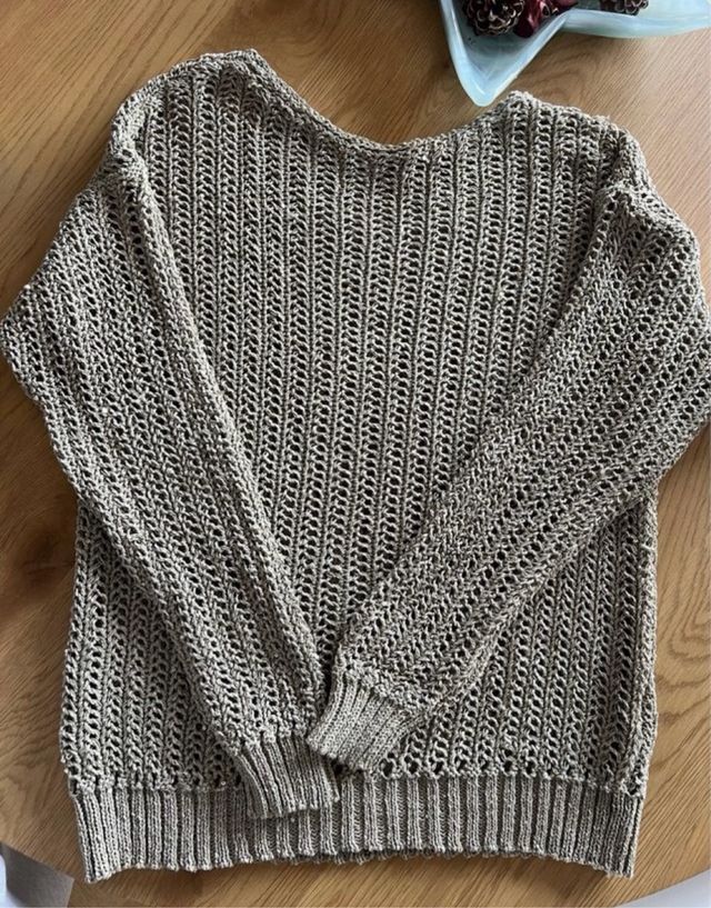 Suéter Zara beige, kaki talla S