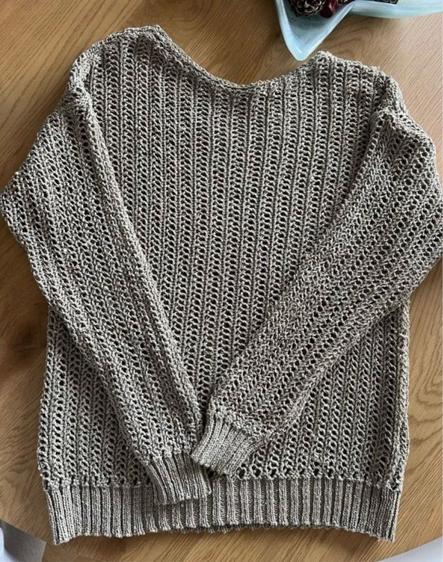 Suéter Zara beige, kaki talla S