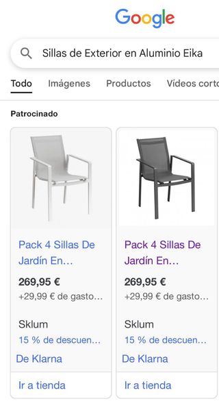 Silla exterior gris - aluminio jardin