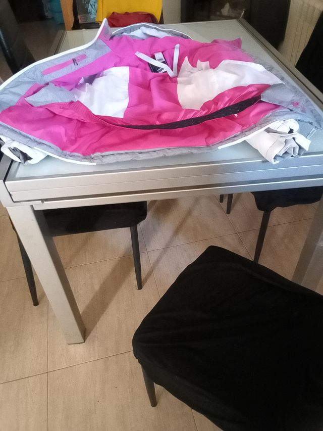 Abrigo niña invierno - gris blanco