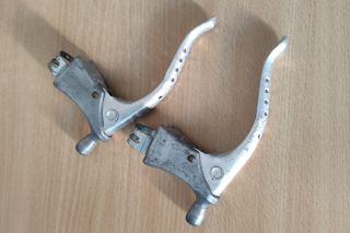 Mandos cambio y freno, calapies bici antigua