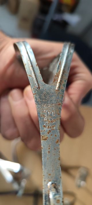 Mandos cambio y freno, calapies bici antigua