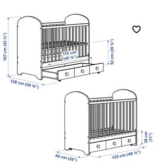 Cuna Ikea Gonatt con cajones