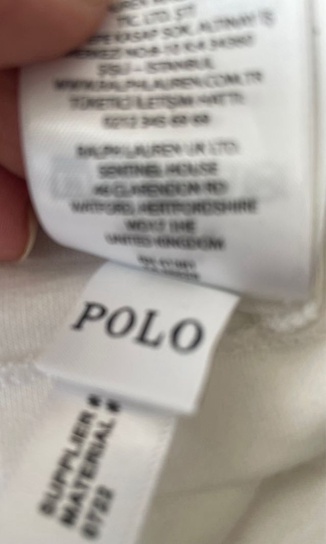 T-Shirt Polo Ralph Lauren bianca. in cotone .