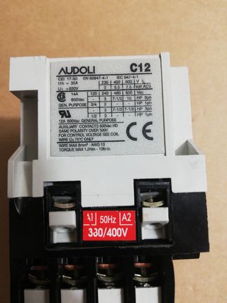 CONTATTORE VEMER AUDOLI C12 380 HP 10 NUOVO QUADRO