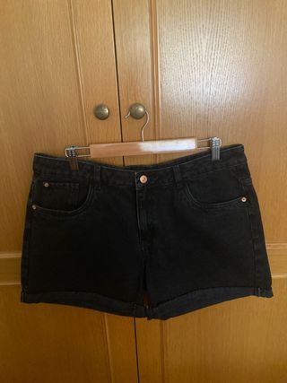 Shorts vaqueros negros