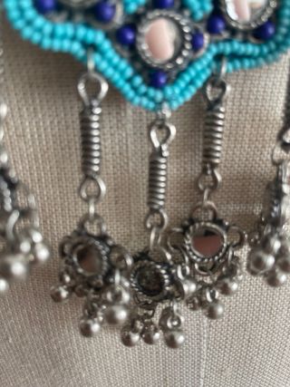 Collar artesanal turquesa-morado