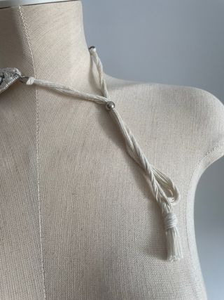 Collar artesanal plata blanco
