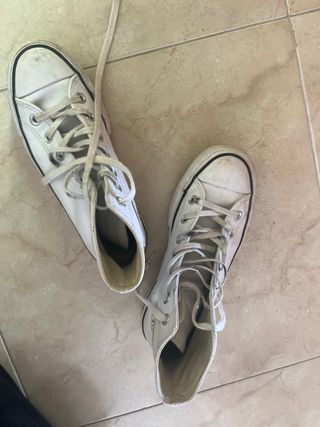 Converse Chuck Taylor blancas plataforma leve