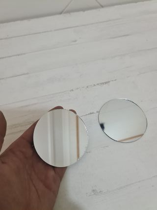 Par de Espelhos Pequenos Redondos 8cm