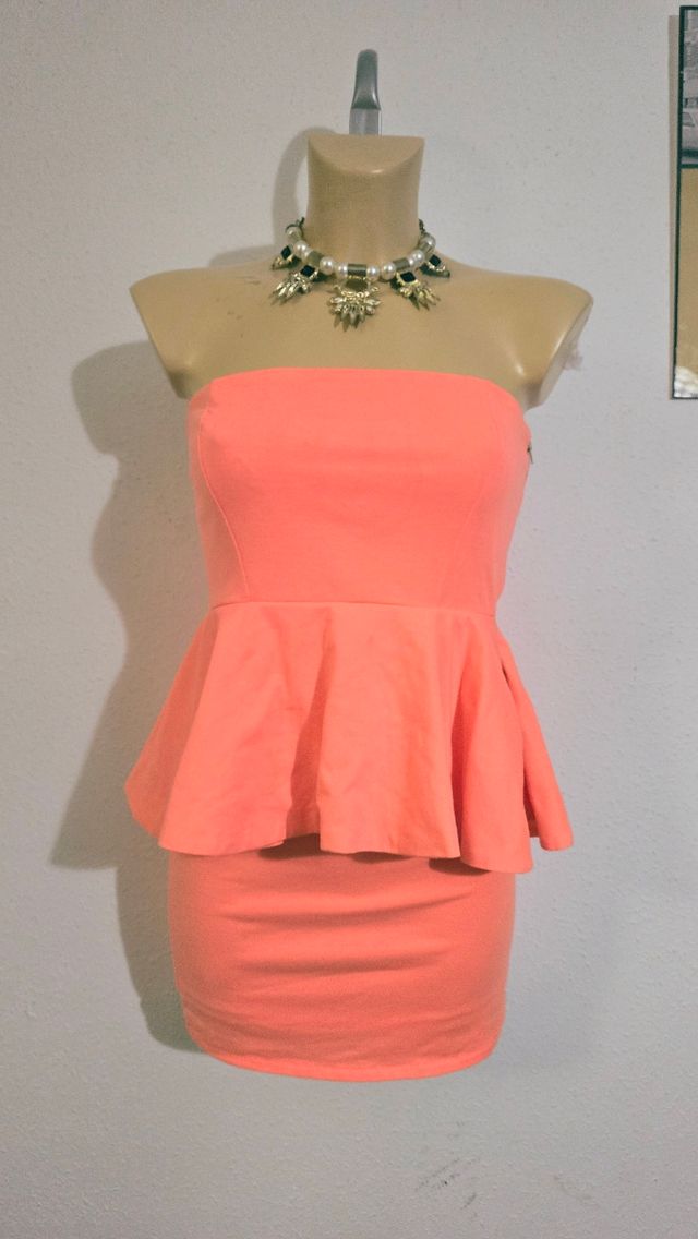 Vestido verano coral talla S