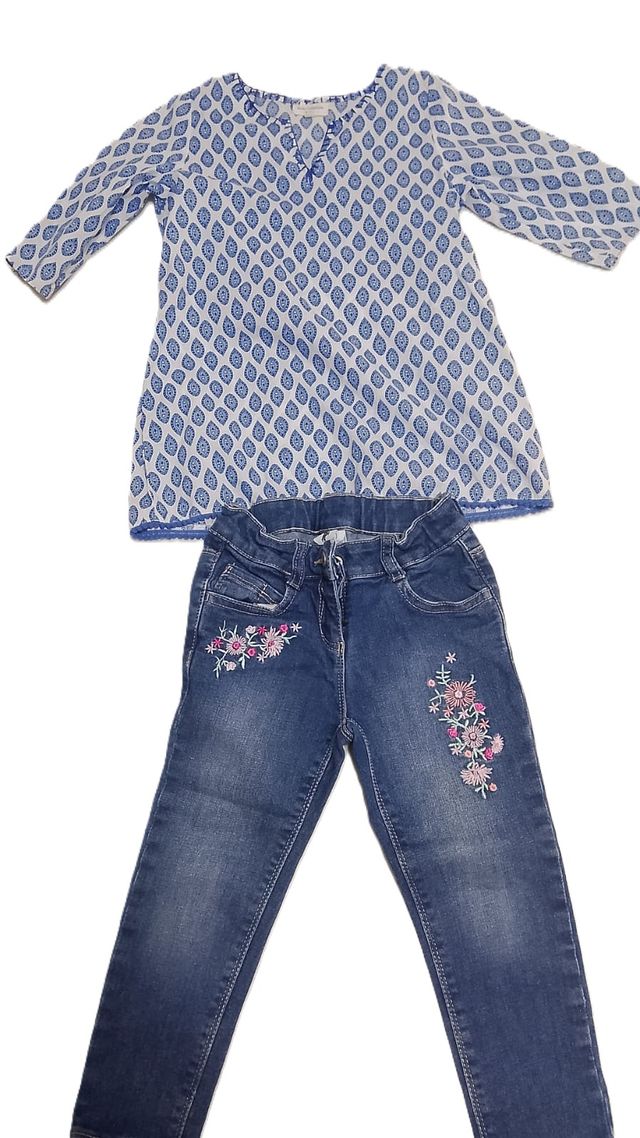 Ropa niña: 1Pantalón + 2 Blusas