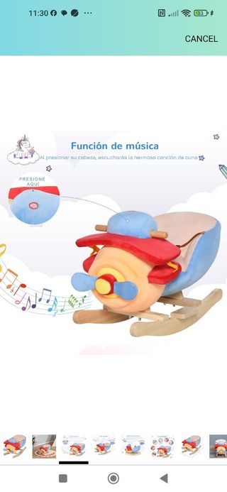 Balancín infantil avion nuevo