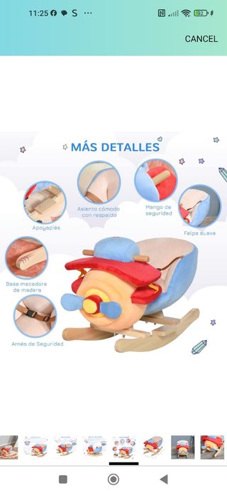 Balancín infantil avion nuevo