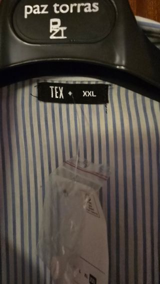 Camisa rayas azul blanco - Talla xxl