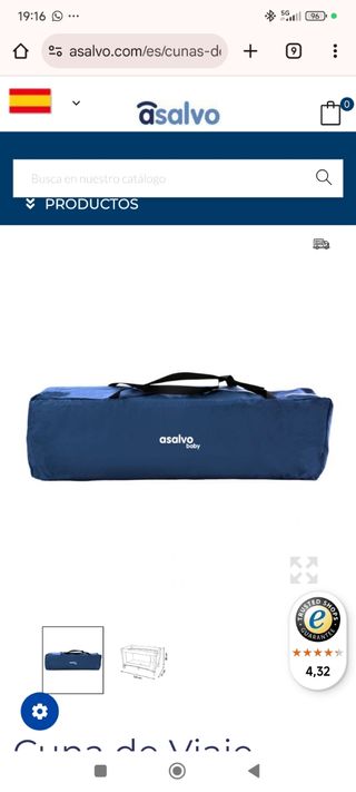 Cuna viaje bebé - Azul