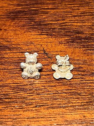 Pendientes ositos plata