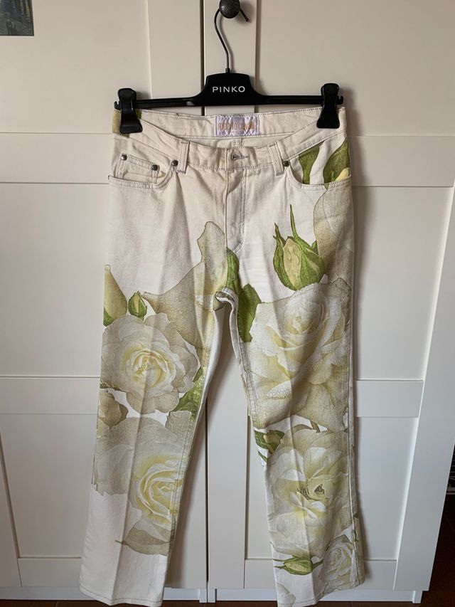 Jeans Roberto Cavalli vintage a fiori.