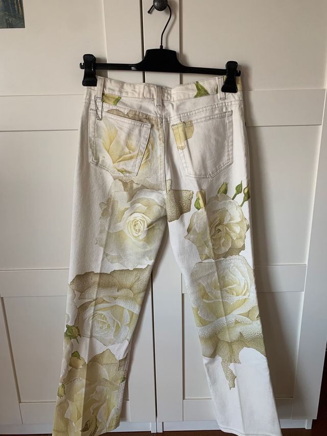 Jeans Roberto Cavalli vintage a fiori.