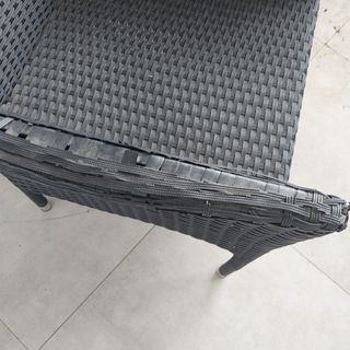 2 Sillas jardín ratán negras