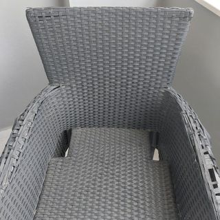 2 Sillas jardín ratán negras