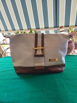 Pochette KORFF marrone e bianca