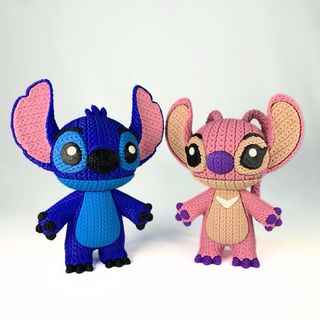 Figura de Angel (Stitch) estilo crochet pequeño