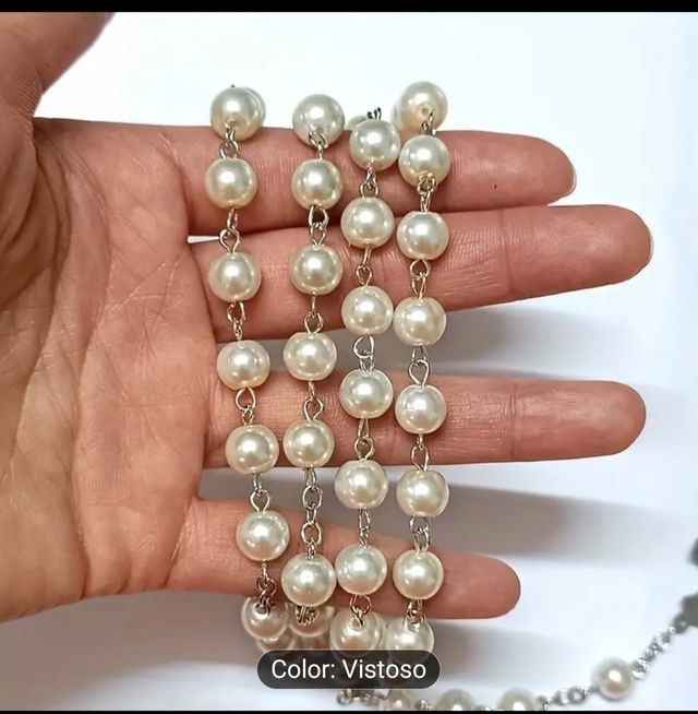 Rosario perlas blanco - Vistozo
