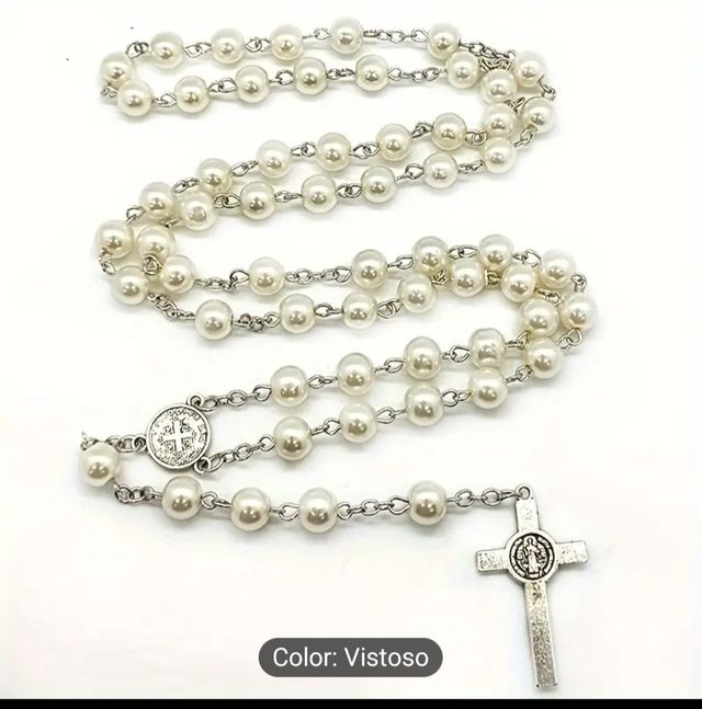 Rosario perlas blanco - Vistozo