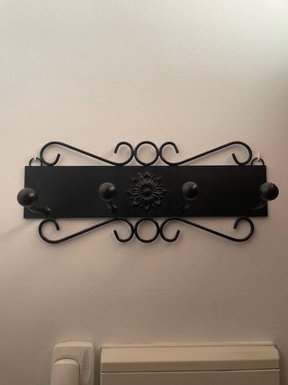 Perchero de Pared Negro - Forja