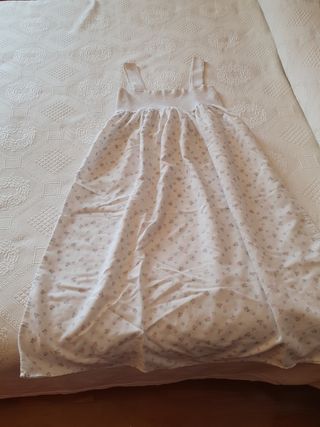 Camisón niña - Rosa y blanco