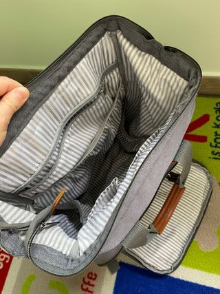 Mochila gris maternidad Teamoy