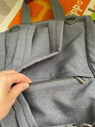 Mochila gris maternidad Teamoy