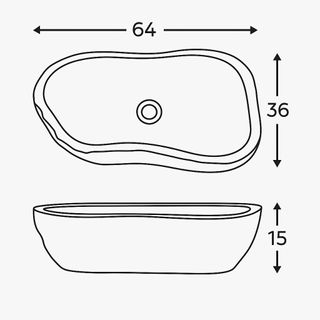 Lavabo - Pila de  piedra volcánica de Andesita