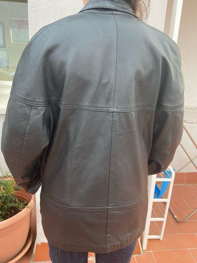 Chaqueta piel negra - Talla 40/42