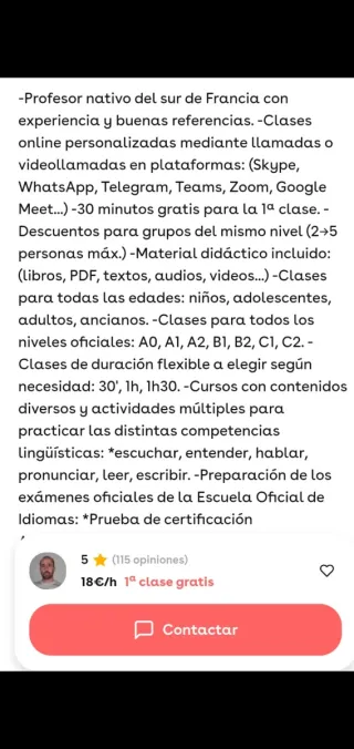 Clases francés online con profesor nativo