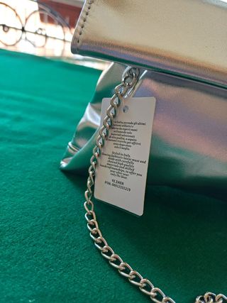 Mini borsa a tracolla argento