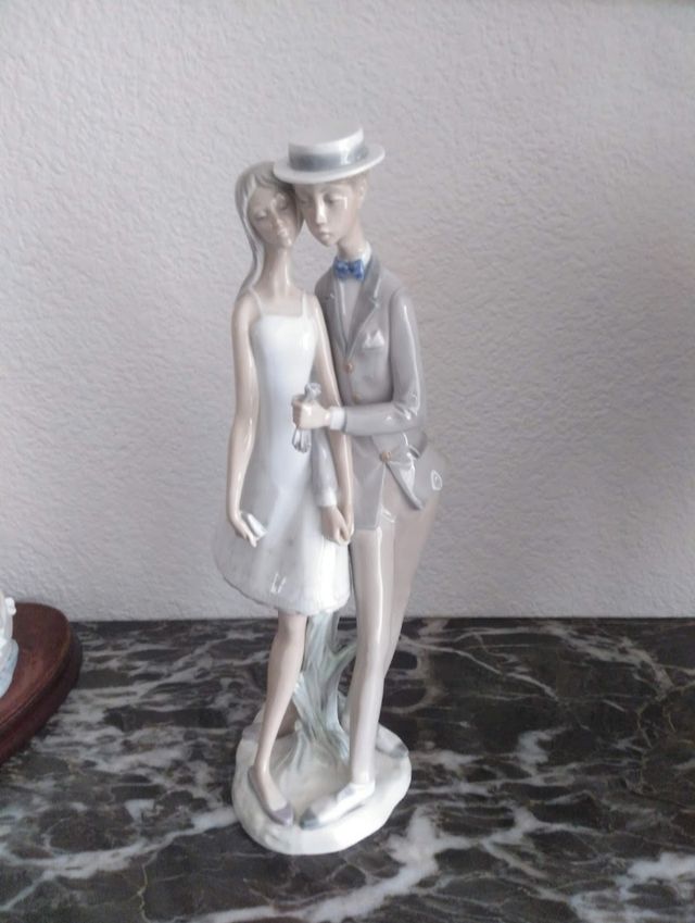 3 Figuras Lladró porcelana blanca